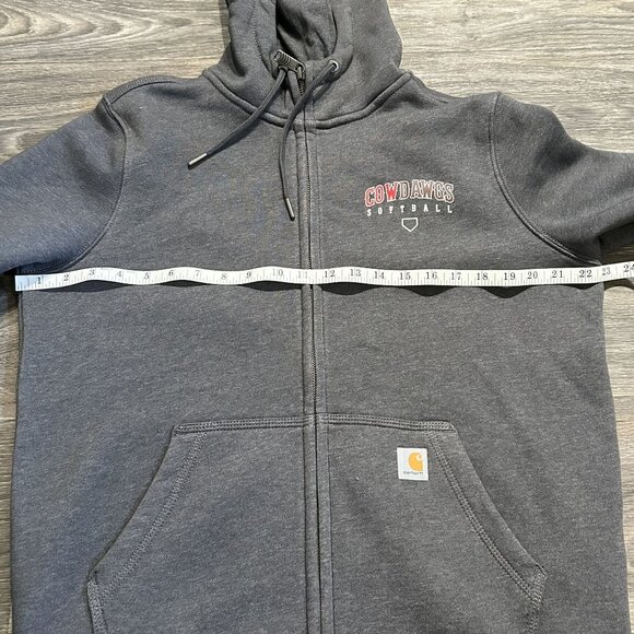 Carhartt Clarksburg Full Zip Hoodie Medium Gray Fleece 102788 Workwear Outdoor - Picture 9 of 12